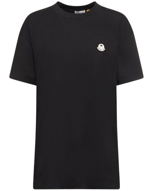 Camiseta de algodón estampado Moncler Genius de color Black