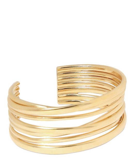 Saint Laurent Metallic Brass Multi-wire Cuff Bracelet