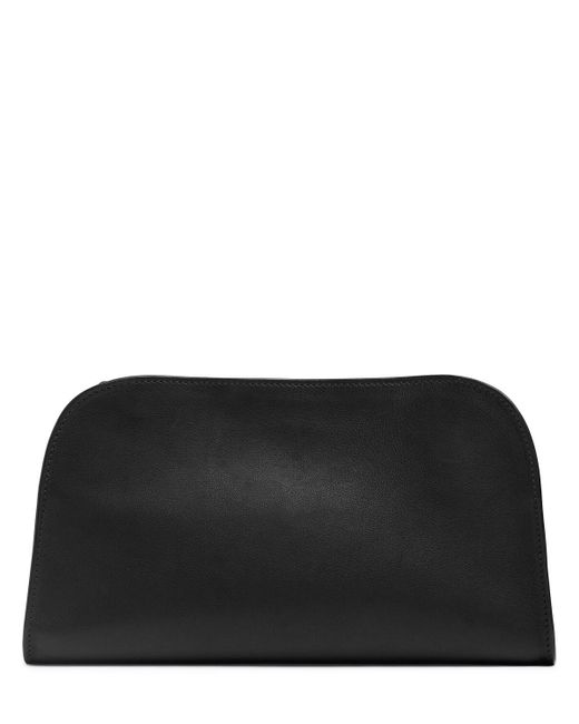 The Row Peggyサドル レザークラッチ Black