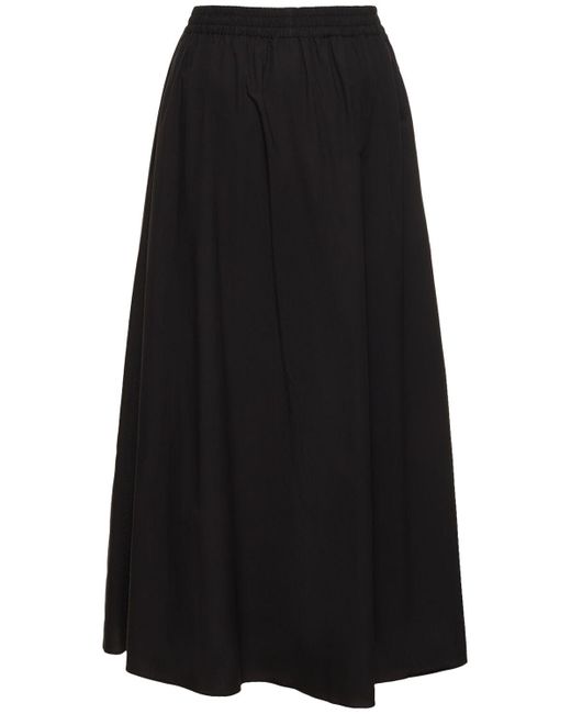 Falda midi de algodón orgánico Matteau de color Black
