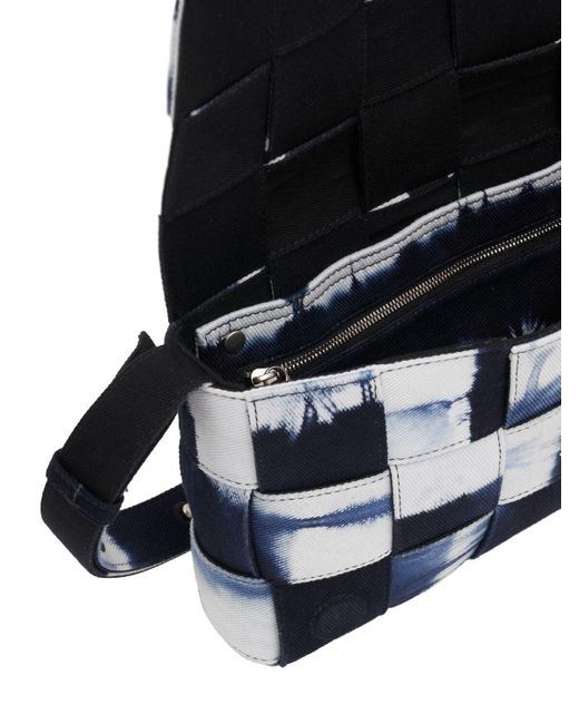 Bottega Veneta Blue Cassette Medium Cotton Crossbody Bag for men