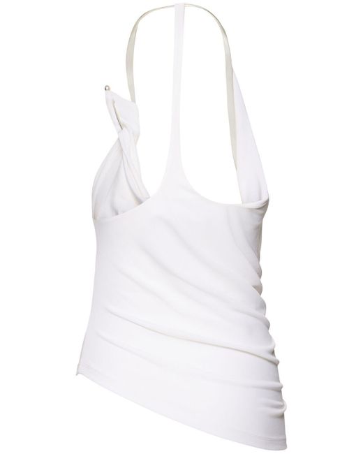 Christopher Esber Levitate ドレープジャージーキャミトップ White