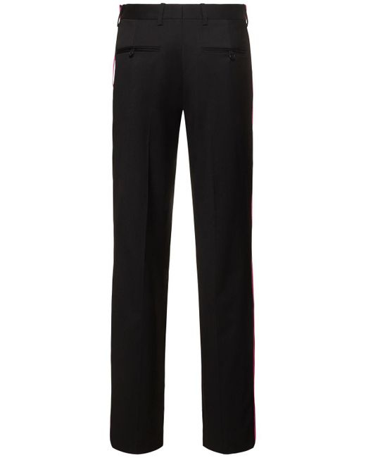 Helmut Lang Black Seatbelt Wool Pants