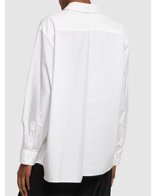 Camisa de popelina de algodón con estampado MM6 by Maison Martin Margiela de hombre de color White