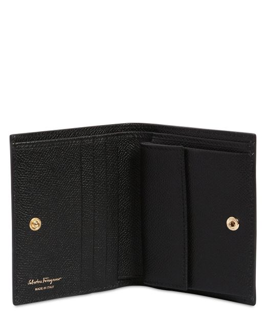 Ferragamo Leather Card Holder in Black - Lyst