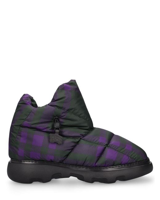 Burberry Blue Check Pillow Boots for men