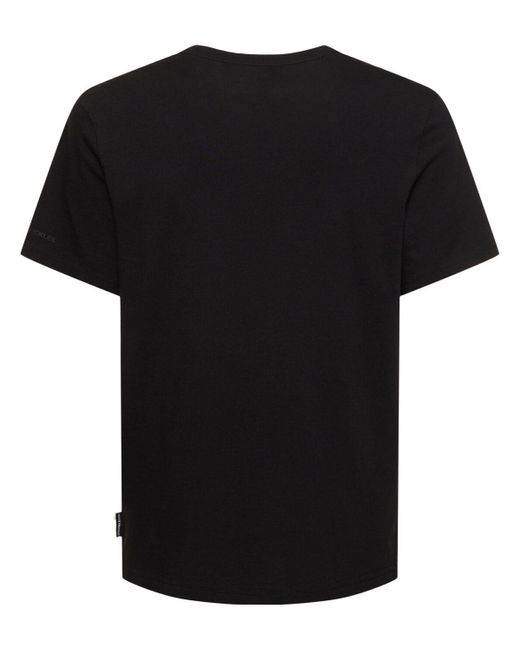Moose Knuckles Black Satellite Cotton T-shirt for men