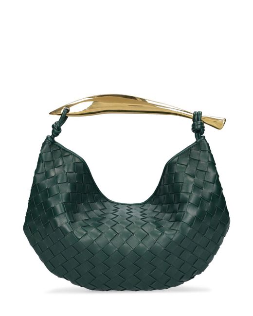 Bottega Veneta Green Small Sardine Leather Top Handle Bag