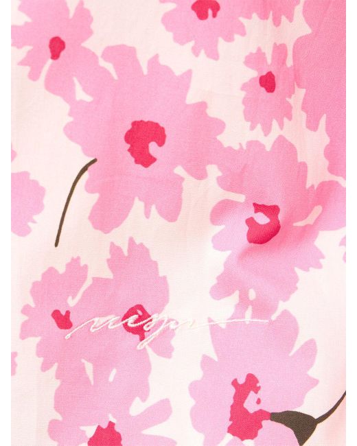 MSGM Pink Bedrucktes Baumwollhemd