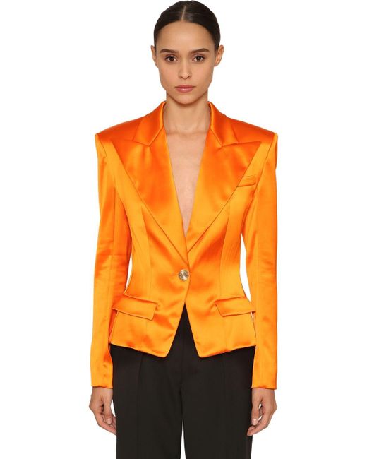 satin blazer jacket