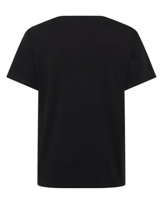 T-shirt en coton imprimé crâne Alexander McQueen pour homme en coloris Black
