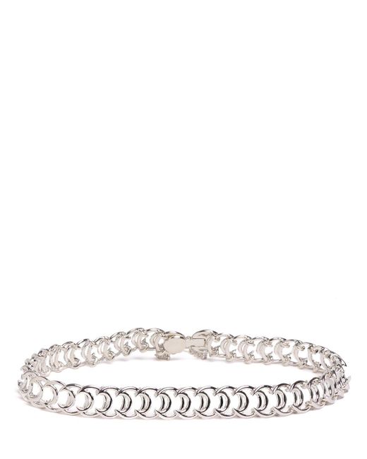 MARINE SERRE White Regenerated Tin Moon Chain Necklace