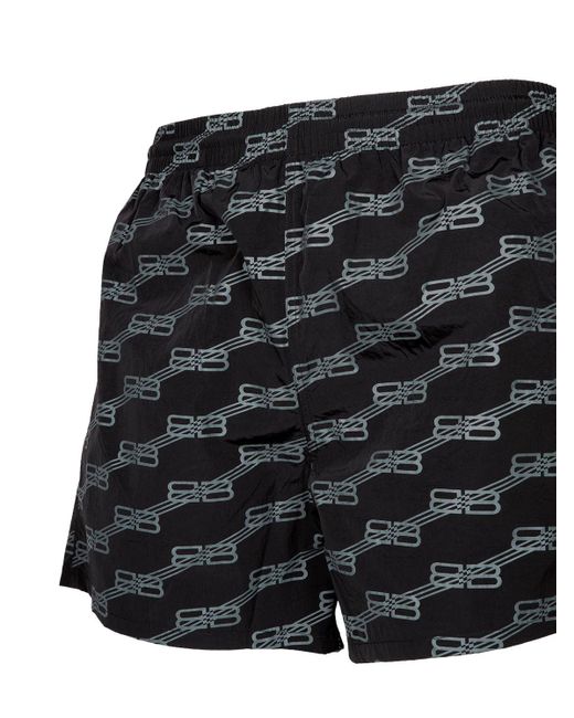 Balenciaga Black Swim Shorts for men