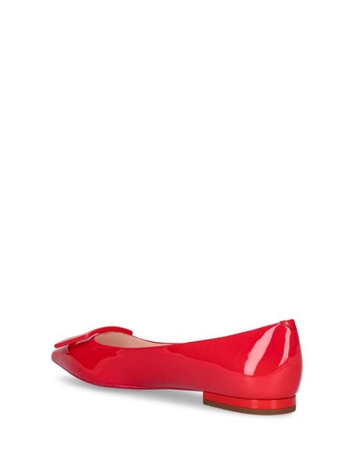 Roger Vivier Red Lvr Exclusive Gommettine Leather Flats