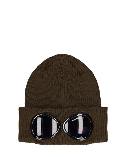 Gorro beanie con goggles C P Company de hombre de color Brown