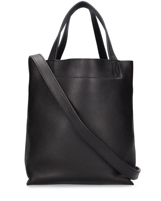 A.P.C. Black Logo Small Leather Tote Bag for men