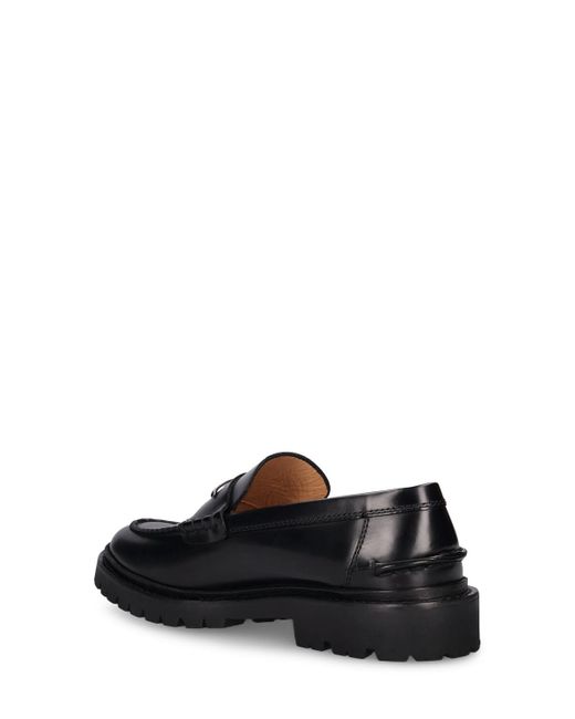 Isabel Marant Black Frezzah Leather Chunky Loafers for men