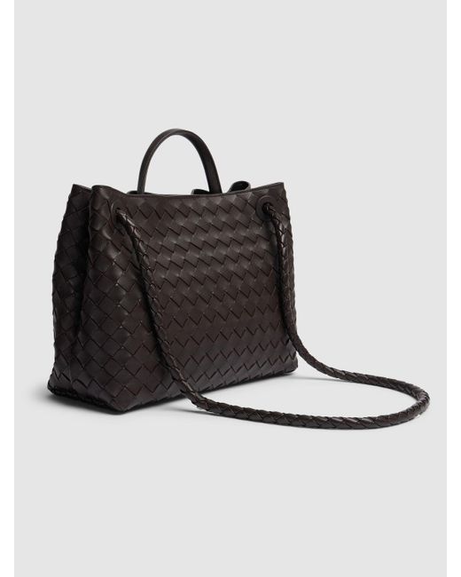 Bottega Veneta Black Medium Andiamo Leather Top Handle Bag