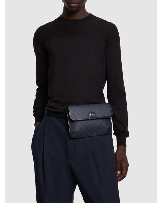 Gucci Blue Ophidia gg Supreme Belt Bag for men