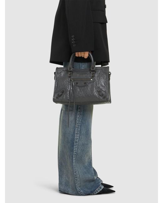 Balenciaga Black Damen Small Le City Leather Shoulder Bag