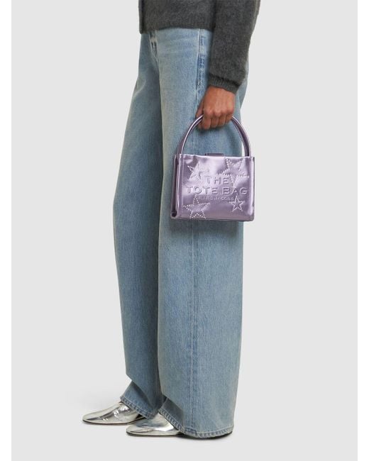 Marc Jacobs Purple Tasche Aus Satin "the Mini"