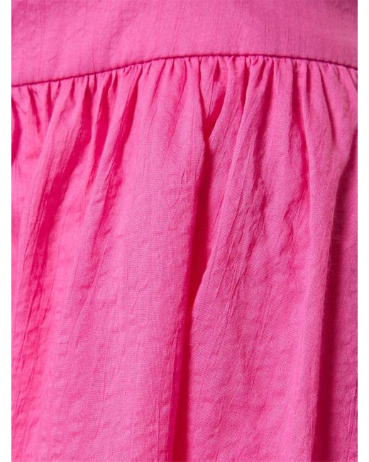 Vestito maxi limone con allacciatura frontale di Marysia Swim in Pink