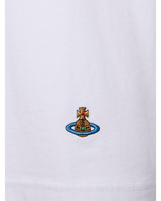 Vivienne Westwood T-shirt Aus Baumwolle Mit Knochendruck in White für Herren