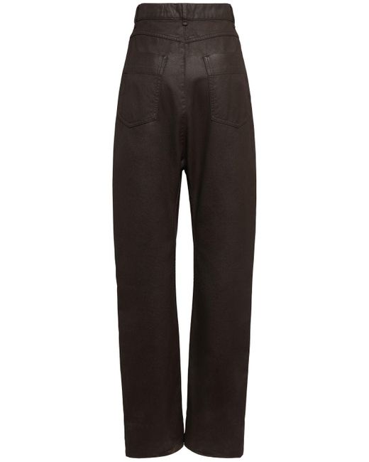 Lemaire シャイニーコーティング ドロップクロッチパンツ Black