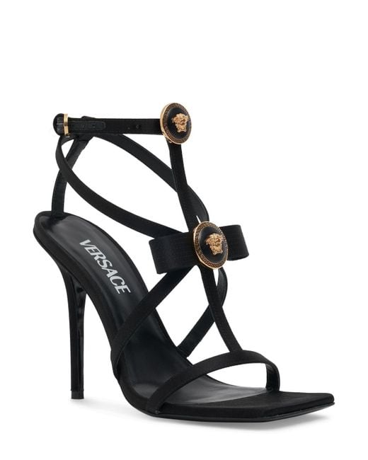 Versace Black 110Mm Satin Sandals