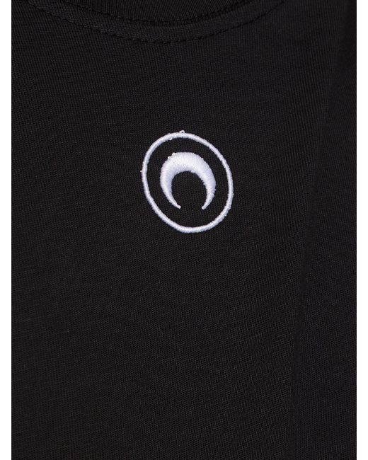 MARINE SERRE Black Logo Organic Cotton Jersey Tank Top for men