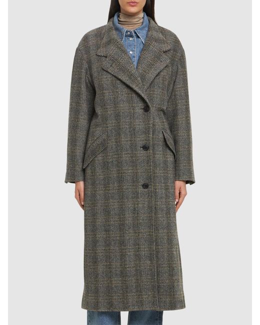 Isabel Marant Gray Sabine Wool Long Coat