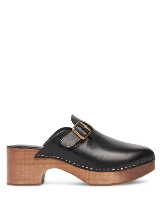 Golden Goose Deluxe Brand Black 65Mm Leather Clogs