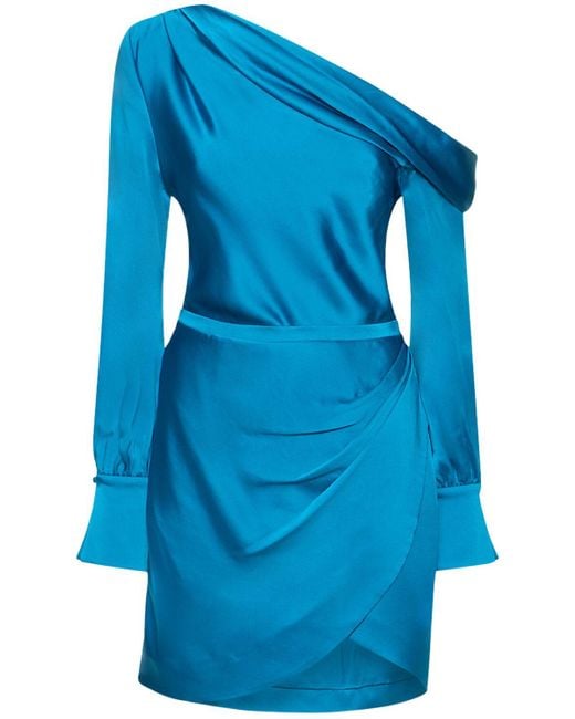 Jonathan Simkhai Blue Cameron Core Classic Satin Mini Dress