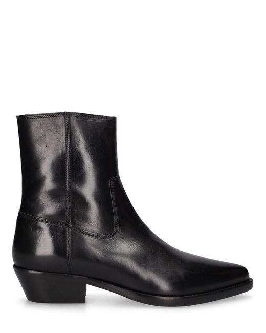 Isabel Marant Black Okuni Leather Chelsea Boots for men