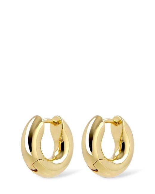 Anine Bing Metallic Small Bold Link Hoops Earrings