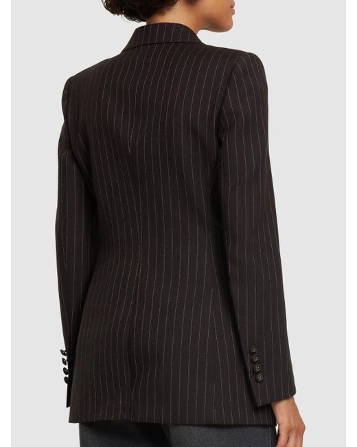 Dolce & Gabbana Black Pinstripe Wool Jacket