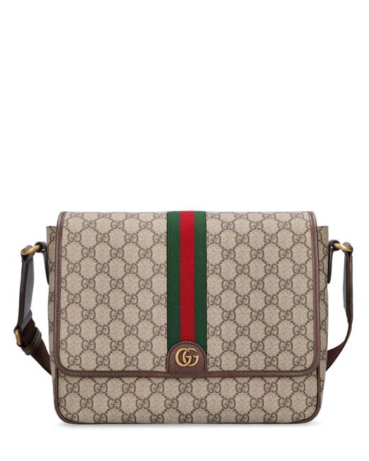 Gucci Gray Ophidia Gg Supreme Medium Crossbody Bag for men
