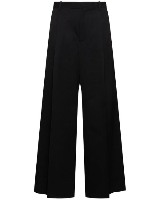 Pantaloni in gabardina di lana di Jil Sander in Black da Uomo
