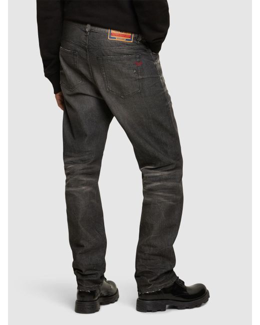 DIESEL Weite Jeans Aus Baumwolldenim "d-viker" in Gray für Herren