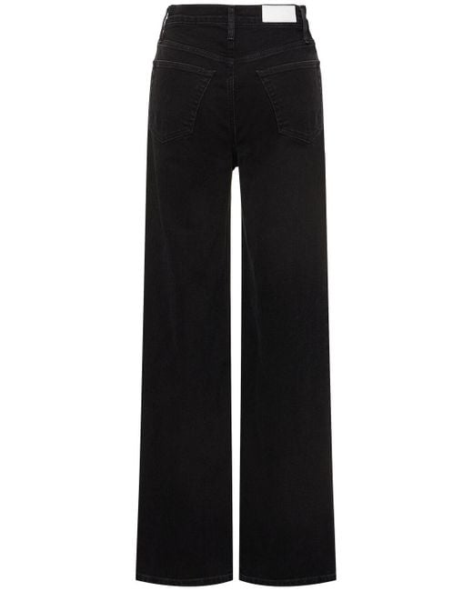 Mujer Jeans Anchos Con Cintura Alta Re/done de color Black