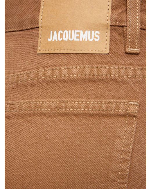 Jeans dritti le haut de nimes in denim di Jacquemus in Brown