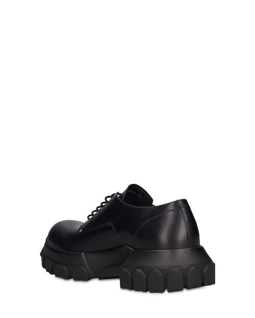 Rick Owens Black Laceup Bozo Tractor Derby Shoes for men