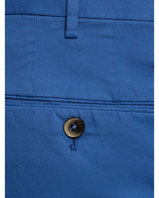 メンズ PT Torino ライトストレッチギャバジンスリムパンツ Blue
