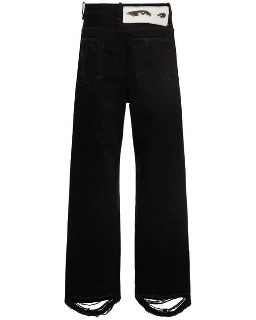 Ann Demeulemeester Herren Jeans Aus Denim „Ronald“ in Black für Herren