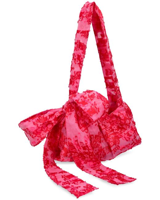 CECILIE BAHNSEN Red Vesna Arrow Fil Coupé Shoulder Bag
