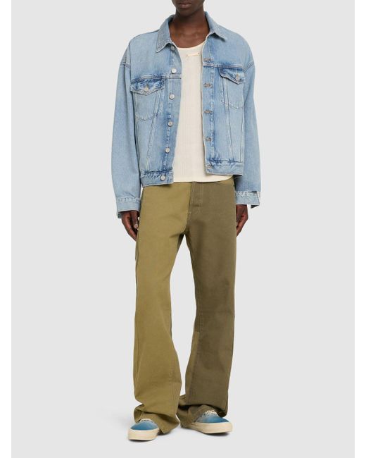 GALLERY DEPT. Green Ventura Color Block Denim Jeans for men