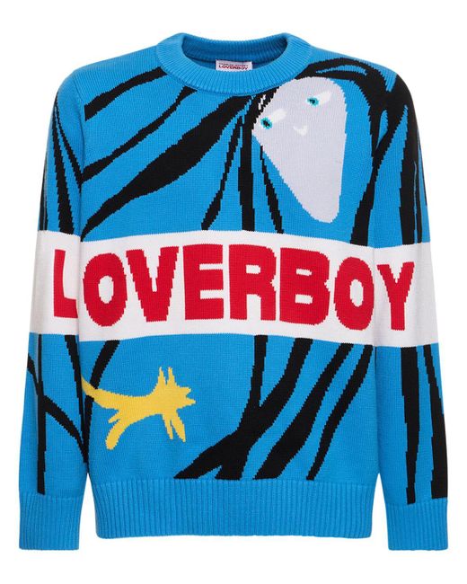 Charles Jeffrey Blue Loverboy Logo Sweater for men