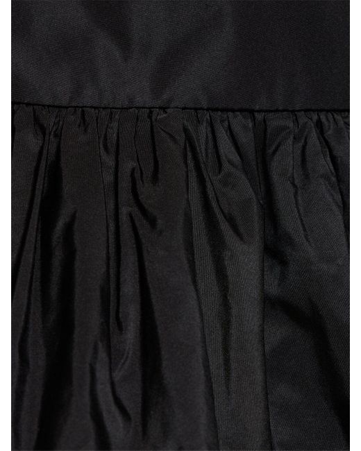Patou Black Faille Volume Mini Dress W/bow