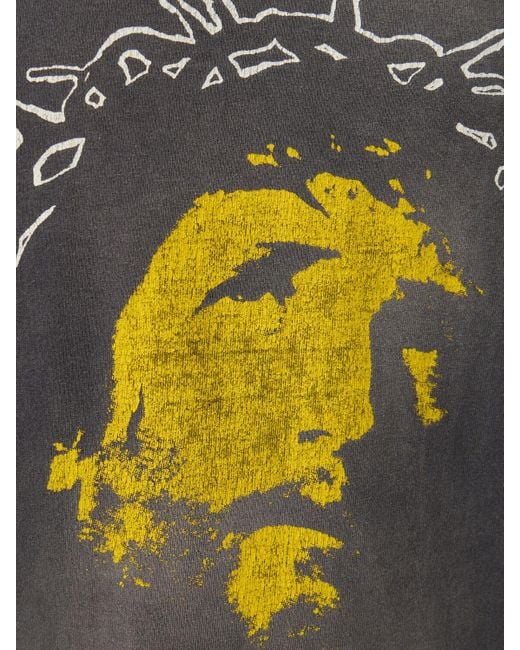 Camiseta estampada Saint Michael de hombre de color Gray