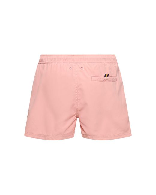 K-Way Pink Hazel Swim Shorts for men